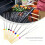 Outdoor Cooking Skewer Retractable U Shape Nonrust-Yellow hat 2
