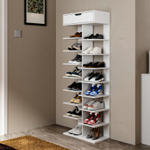 9 Tier Shoe Rack with Drawer Organizer Storage Shelf Hallway Shoe Rack