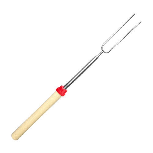 Outdoor Cooking Skewer Retractable U Shape Nonrust-Red Hat