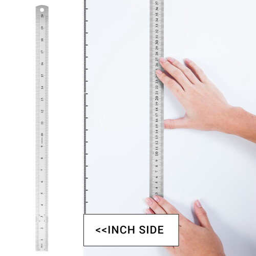 Groove Right Edelstahl-Messlineal, 50 cm 2