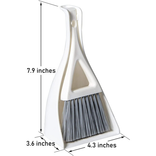 Integrated Design Mini Dustpan and Brush Set, Ergonomic Slim Shape for Space-Saving and Efficient Cleaning (Multipurpose Use) 2