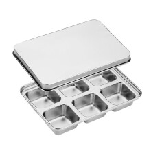 Stainless Steel Ice Cube Tray Mold for Freezer Reusable Chilling Blocks for Wine and Drinks