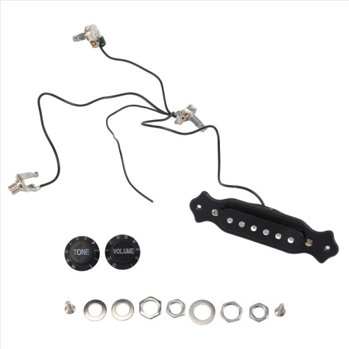 Magnetisk akustisk pickup för gitarr Svart 2