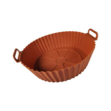 Air Fryer Silicone Liner Thickened Food Grade Heat Resistant Easy Clean Brown Reusable Mat