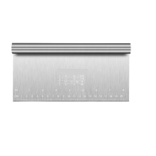 Dough Scraper Set of 2 Stainless Steel Pastry Cutters for Bread, Cake and Pizza Dough (22cm)