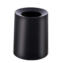 8L Plastic Trash Can Without Lid, Durable Compact Waste Bin for Bathroom Kitchen Home, Matte Gray