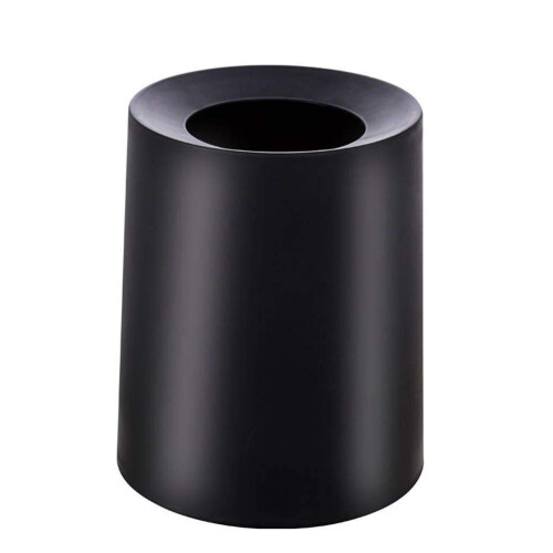 8L Plastic Trash Can Without Lid, Durable Compact Waste Bin for Bathroom Kitchen Home, Matte Gray