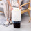 8L Plastic Trash Can Without Lid, Durable Compact Waste Bin for Bathroom Kitchen Home, Matte Gray 3