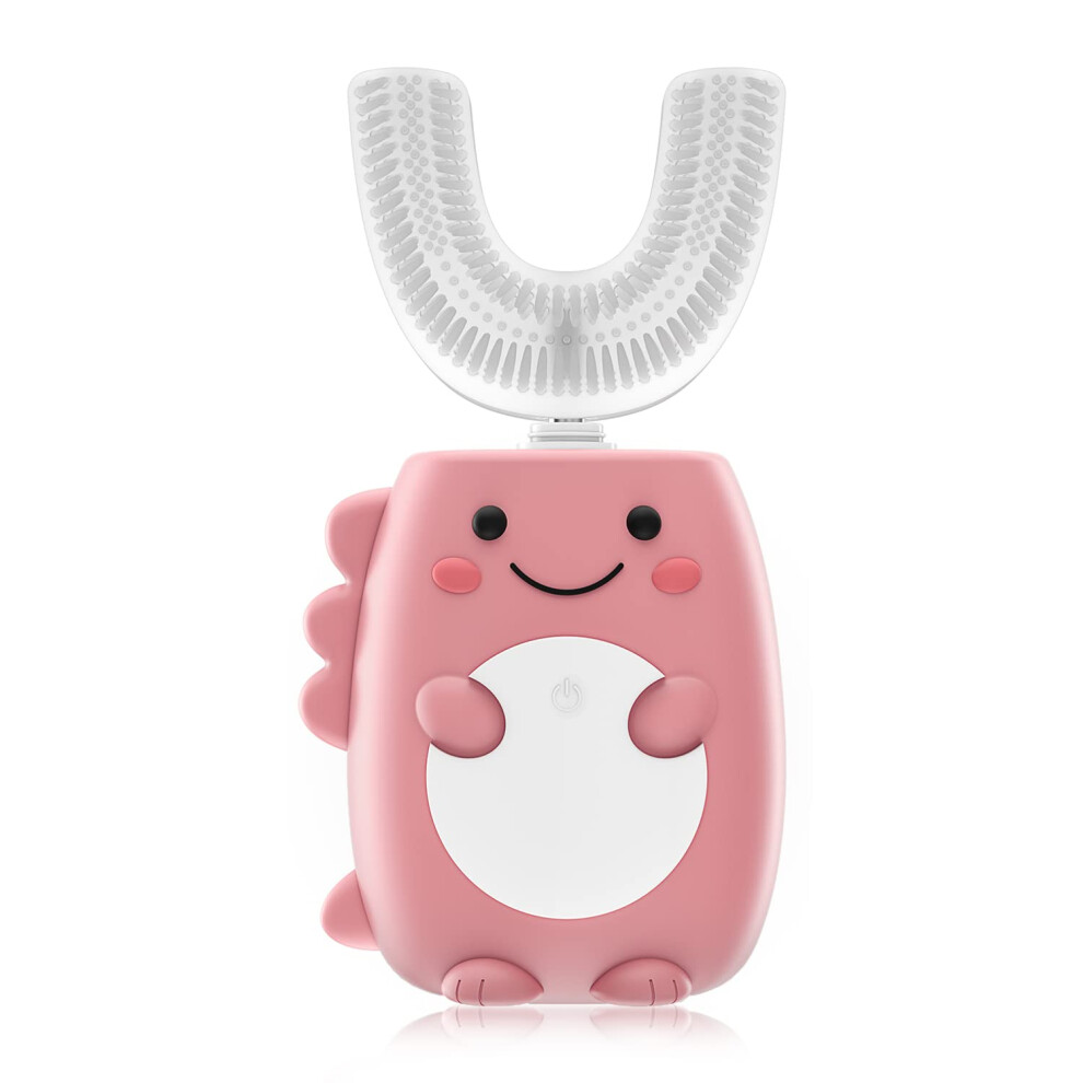 U-Shaped Electric Toothbrush For Kids With Ultrasonic Cleaning, Sonic Toothbrush Kids Featuring IPX7 Waterproof Technology And Gentle Silicone Bristle