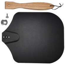 Detachable Pizza Peel with Ergonomic Handle, WallMounted Paddle and Sharp Pizza Cutter for All Ovens