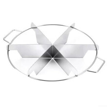 Stainless Steel Cake and Pizza Cutter with 6 Section Division for Baking and Kitchen Use
