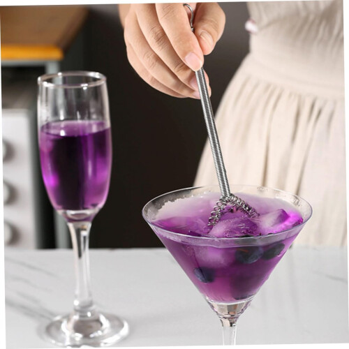 2pcs Stainless Steel Spring Whisk Manual Egg Beater with Ergonomic Handle for Baking and Drinks 1