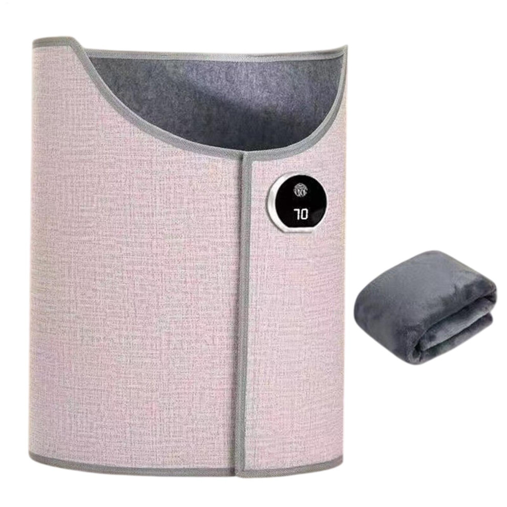 Pink Electric Foot & Leg Warmer With Foldable Design, 360 Heating For Feet, Knees,