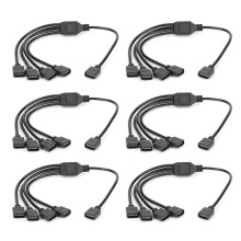 Adresovatelný prodlužovací kabel RGB, 5V, 3pinový rozbočovač pro LED pásky a počítačové ventilátory, flexibilní kabel s PVC povlakem pro