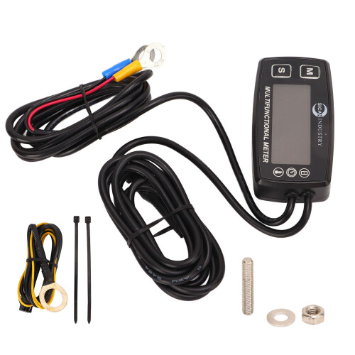 Alert RPM Engine Temperature Gauge With Digital Tach Hour Meter, Backlights Display Inductive Design Easy To Use Zero Hour Automatic Reset Function Ve 1