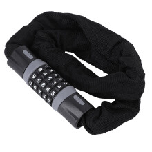 Cadeado de corrente para bicicleta sem chave, sistema de combinação, alta resistência a cortes, design durável e multifuncional, aço trançado
