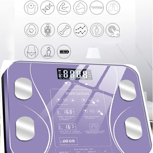 Smart Scale for Body Weight and Composition Analysis, Bluetooth-Enabled Bathroom Scale for 13 Basic Measurement Data, Digital Device with User-Friendl 2