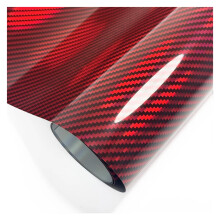 Carbon Fiber Wrap 50cm x 200cm Laser Red Gloss Motorcycle Body Sticker Weather Resistant