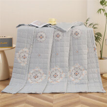 Coverless Duvet 3.5 Tog Lightweight Quilted Bedspread for All Seasons, Soft Washable Patchwork Blanket Gray 180x200cm