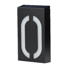Números de casa elegantes com energia solar, luzes de endereço de porta energeticamente eficientes para uso externo, resistentes às intempéries e