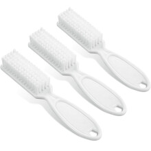 Barber Brush For Salon & Personal Grooming, Clipper Blade Cleaning, Non-slip Handle, Silver Aluminum Handle, Lightweight but Strong