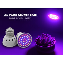 Lâmpada LED de espectro completo para cultivo, otimizada para eficiência fotossintética, com design de resfriamento tipo guarda-chuva, ideal para