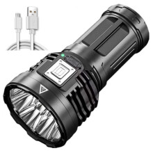 Torcia a LED regolabile, torcia tattica super mini potente con fascio ampio per campeggio e pesca all'aperto.