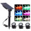 Solar Powered Submersible LED Light Kit, Ultra Thin LED Light Underwater Projector Light With Auto On Off Sensor, Adjustable Brightness LED Suitable F 1