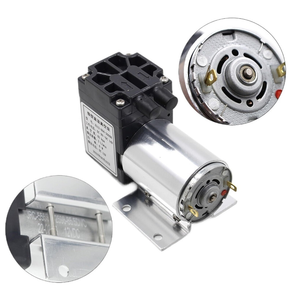 12V Mini Vacuum Pump 65Kpa Negative Pressure Diaphragm Air Compressor With Holder For Suction Applications 9001264606176