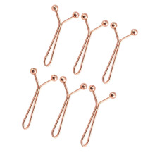Adjustable Waist Tightener Pants Clip with Alloy Buttons for Jeans Skirts Rose Gold