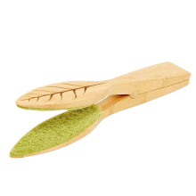 Garten-Blattreiniger, Pflanzenreinigungsbürste mit Holzgriff und gebogener Spitze, Blattreinigungsbürste für empfindliches Laub, flache Unterseite