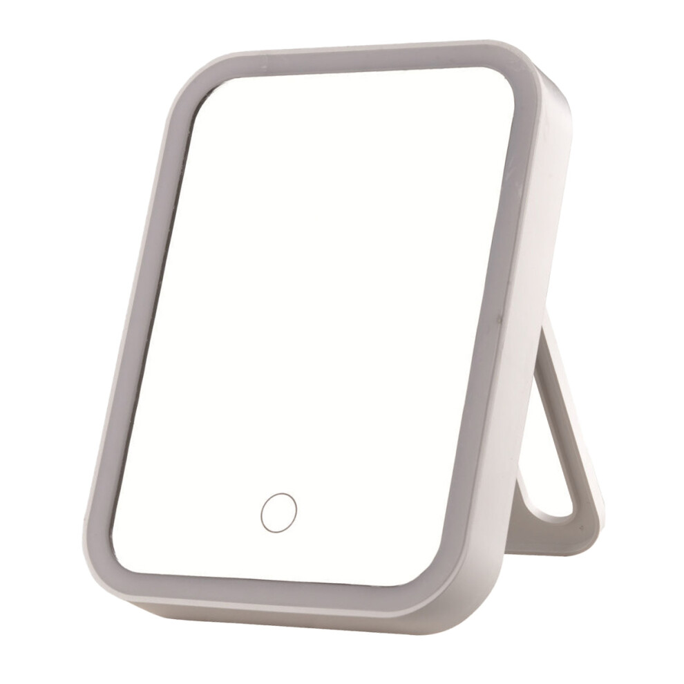 Light Portable Travel Makeup Mirror, Dimmable 3 Modes Led Makeup Mirror, Smart Touch Control, Tri Color Ed Makeup Mirror With Rechargeable Batter