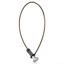 Aluminum Alloy Bicycle Cable Lock with 59cm Steel Cable for Mountain and Road Bike Security, Lightweight Handlebar Design (B)