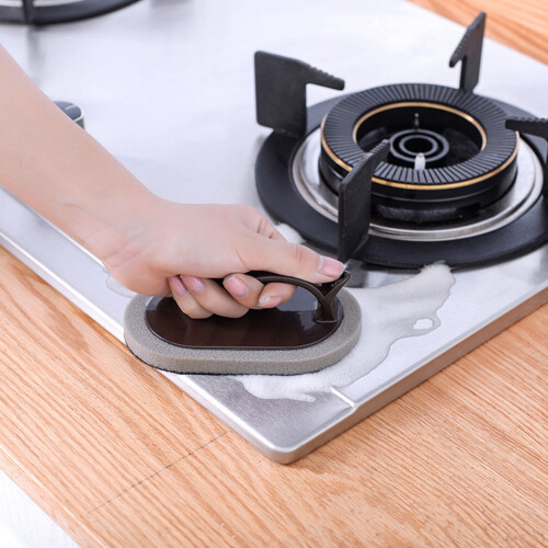 Durable Dishwashing Scouring Pad: Multi-Functional Kitchen Cleaning Sponge, Ergonomically Designed Handle, High-Quality Eco-Friendly Material, Cleans 1