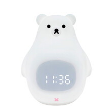 Digitaler Wecker für Kinder, mehrfarbiges Licht, Silikonmaterial, USB-Ladefunktion, tragbare Lampe, sicher für Jungen, Mädchen und Kleinkinder,