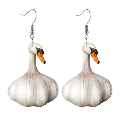 Boucles d'oreilles pendantes en forme de canard mignon,