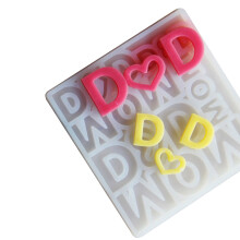 Convenient MOM DAD Letter Shape Candle Cup Accessory Mold MOM
