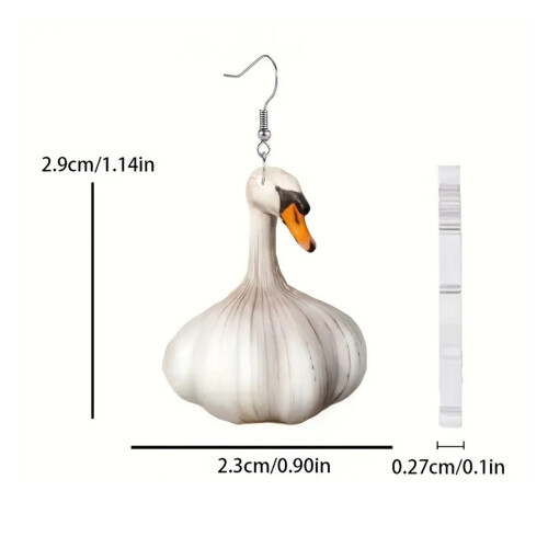 Boucles d'oreilles pendantes en forme de canard mignon, 2