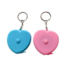 Heart Shaped Retractable Tape Measure 1.5m Random Color for Body Measuring and Tailors