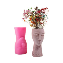Planter Flowerpot Molds Silicone Concrete Mould Artistic Figure