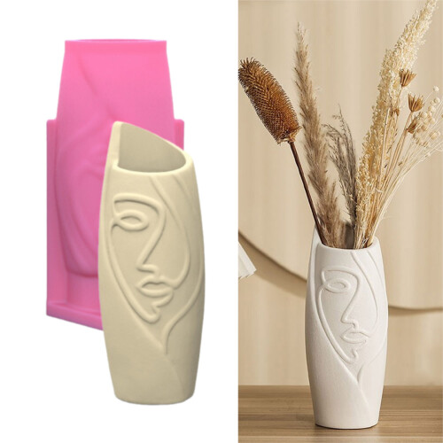 Artistic Half Face Vase Silicone Mold Functional Silicone Mold 1