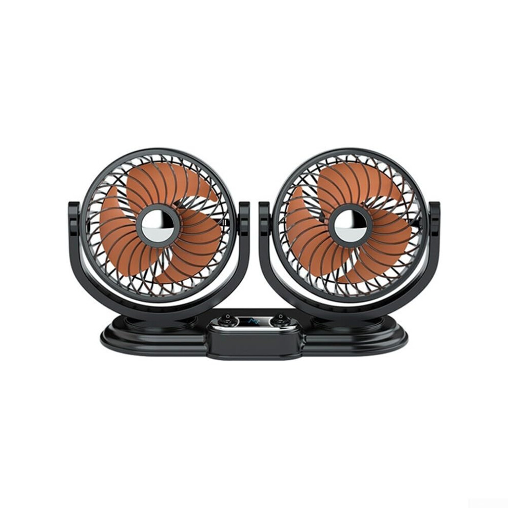 360 Rotatable Dual Head Car Fan With 2 Speeds, Usb 5V/12V/24V For Cars, Suvs, Trucks, Boats (24V) 9323874652535