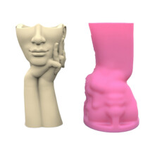 Abstract gezicht planter siliconen mal olifant bloempotten