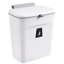 Multipurpose Usage Non-Smelling Compost Bin, Easy Install Wall Mounted Counter Waste Bin for Kitchen Hanging Trash Can in Multiple Locations (9L)