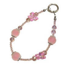 Auffällige Handykette, handgefertigte Perlen-Handy-Lanyard-Rosa