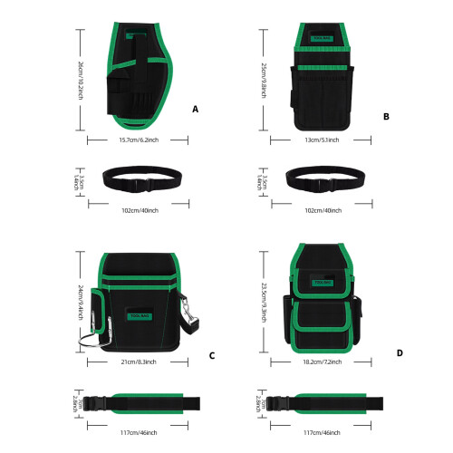 Double Pack Waist Tool Organizers for Professionals Leakproof-B 2