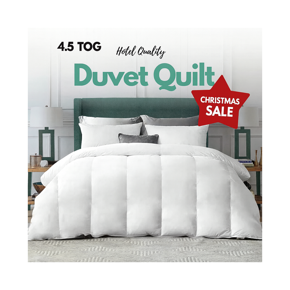 Amber Linen Bedding House Ltd (King, 4.5 Tog) Hotel Quality Corrovon Summer Duvets Quilts White