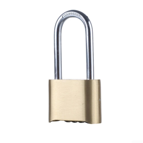 2 Pack 4 Digit Combination Brass Padlock with Resettable Code for Luggage Cabinets and Outdoor Use