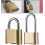 2 Pack 4 Digit Combination Brass Padlock with Resettable Code for Luggage Cabinets and Outdoor Use 5