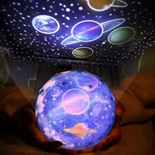 DIY Maanlamp Kit, Meerkleurig Galaxy Decoratief Nachtlampje met Unieke Maanlamp voor Creatief Educatief Speelgoed en Ruimtefiguren, Stimuleert